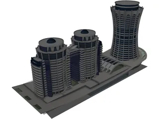 Azim Zadeh Tower 3D Model