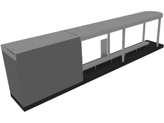 Bus Station 3D Model