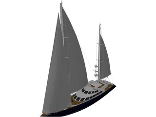 Sailboat 3D Model