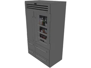 Sub Zero 48 Fridge 3D Model