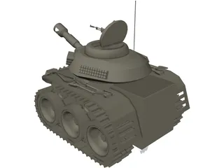 Cartoon Tank 3D Model