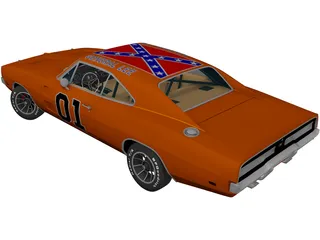 Dodge Charger R-T General Lee (1969) 3D Model