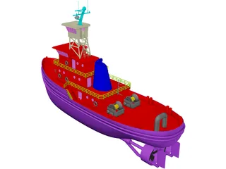 Tug Boat 3D Model