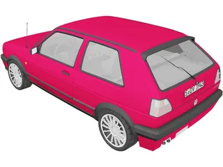 Volkswagen Golf Mk2 GTI Typ 19E (1989) 3D Model