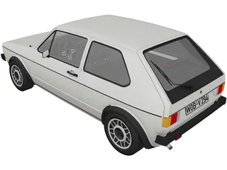 Volkswagen Golf Mk1 GTI Typ-17 (1975) 3D Model