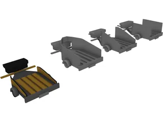 Motorcycle Trailer 3D Model