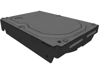 Hitachi 3.5 Inch SATA HDD 3D Model