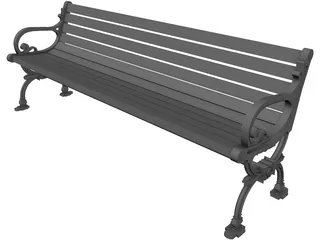 Street Bench 3D Model