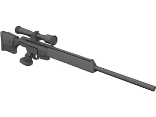 PSG-1 Sniper Rifle 3D Model
