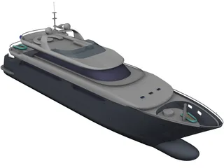 Superyacht 3D Model