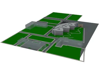 Round Building 3D Model