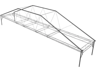 Fink Truss Bridge 3D Model