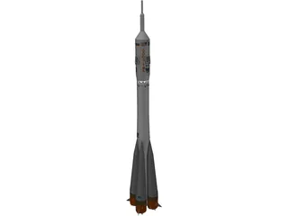 Soyuz Rocket 3D Model