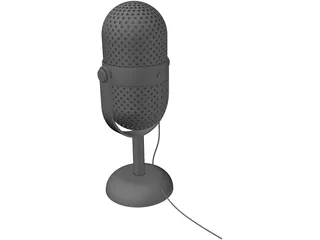 Vintage Microphone 3D Model