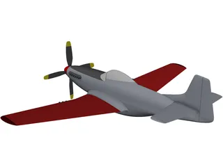 North American P-51 Mustang 3D Model