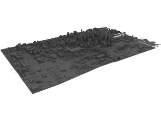 Philadelphia Map 3D Model