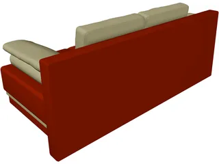 Double Sofa 3D Model