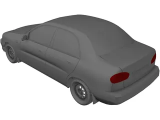 Daewoo Lanos (2000) 3D Model