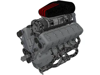 Engine V12 3D Model