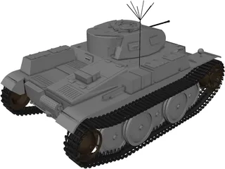 Pz IIL Luchs 3D Model