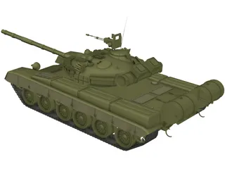 T-80 Russian Tank 3D Model