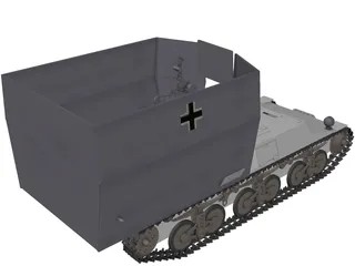 Sdkfz 135/2 105mm leFH 3D Model