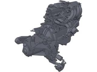 Vaz 21083 Engine 3D Model