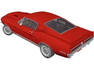 Ford Mustang Shelby GT-500KR (1968) 3D Model