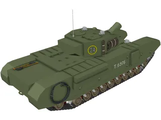 Churchill AVRE 3D Model