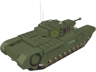 Churchill MK VII 3D Model