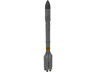 Proton Rocket 3D Model