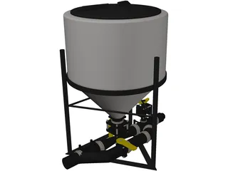 Feeder Tank with Control Valves 3D Model