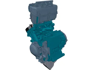 Triumph 675 Engine 3D Model