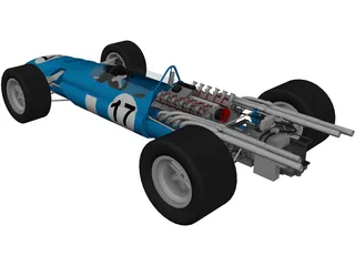 Matra F1 Racing Car (1967) 3D Model