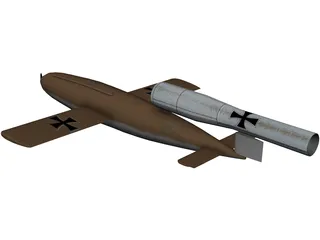 V-1 Buzz Bomb 3D Model