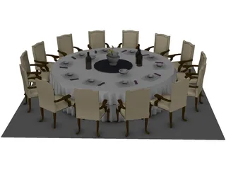 Catering Table 3D Model