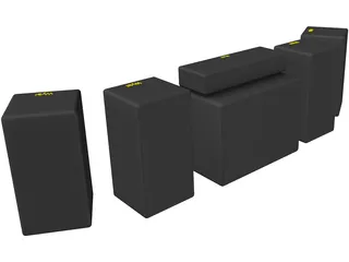 Sound System 3D Model