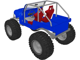 Jeep CJ5 Rock Crawler (1975) 3D Model