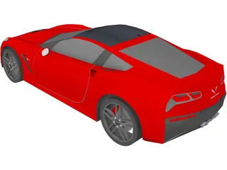 Chevrolet Corvette Z51 Stingray (C7) (2014) 3D Model