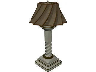 Cream Lamp 3D Model