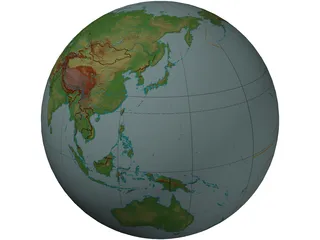 Earth Globe 3D Model