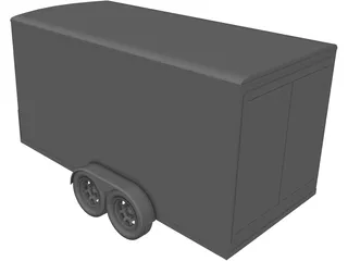 Small Cargo Trailer 3D Model