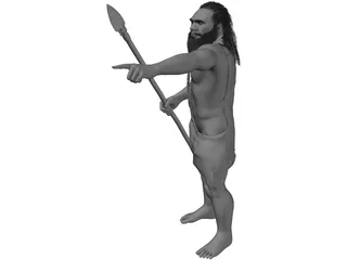 Caveman Hunter 3D Model