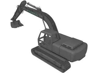 Hyundai Excavator 3D Model