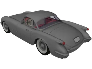 Chevrolet Corvette (1954) 3D Model
