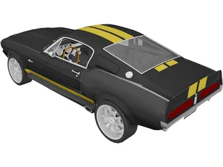 Ford Shelby GT500 (1967) 3D Model