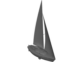 J Boats J22 Sailboat 3D Model