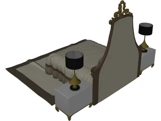 King Bed 3D Model