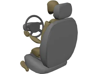 Woman Driving 3D Model