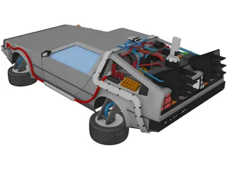 DMC Delorean X 3D Model